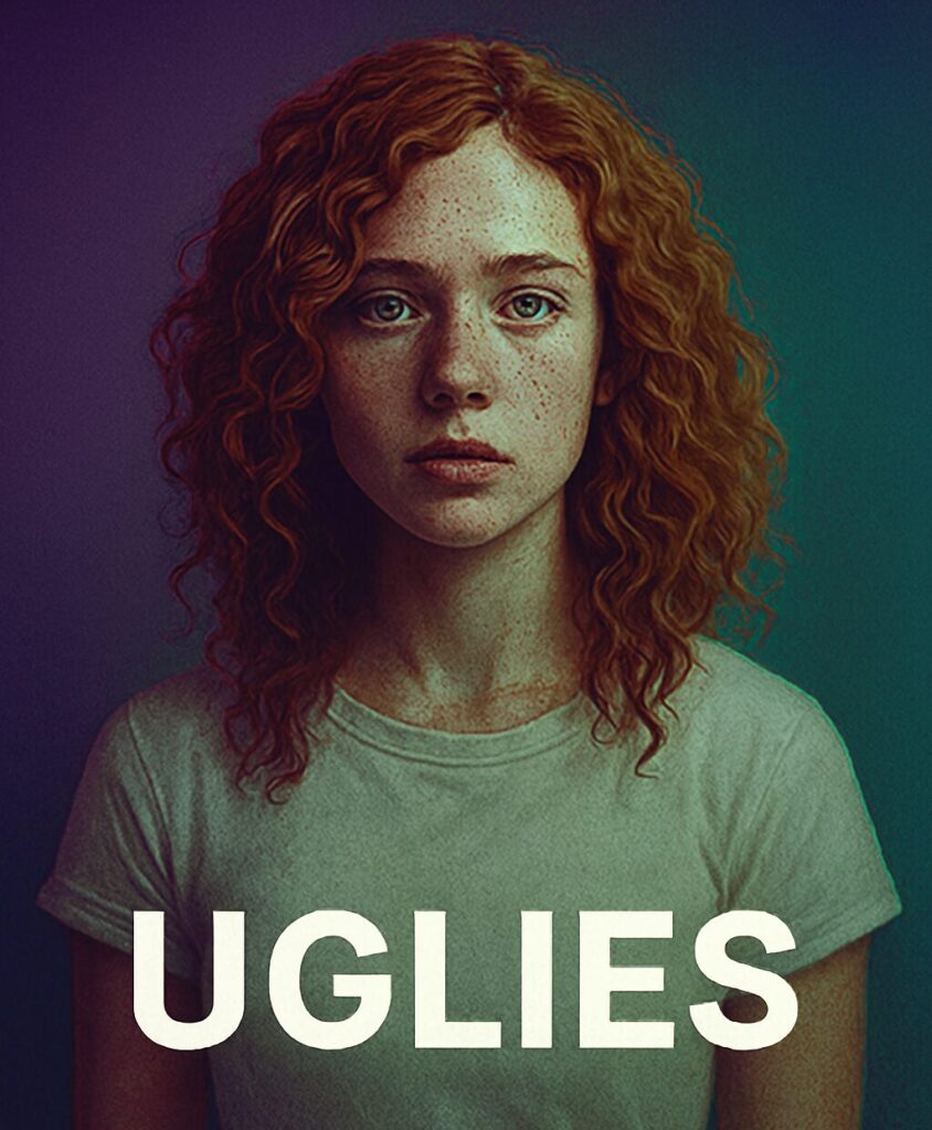 Portrait of a red-haired woman with the word 'UGLIES' below.